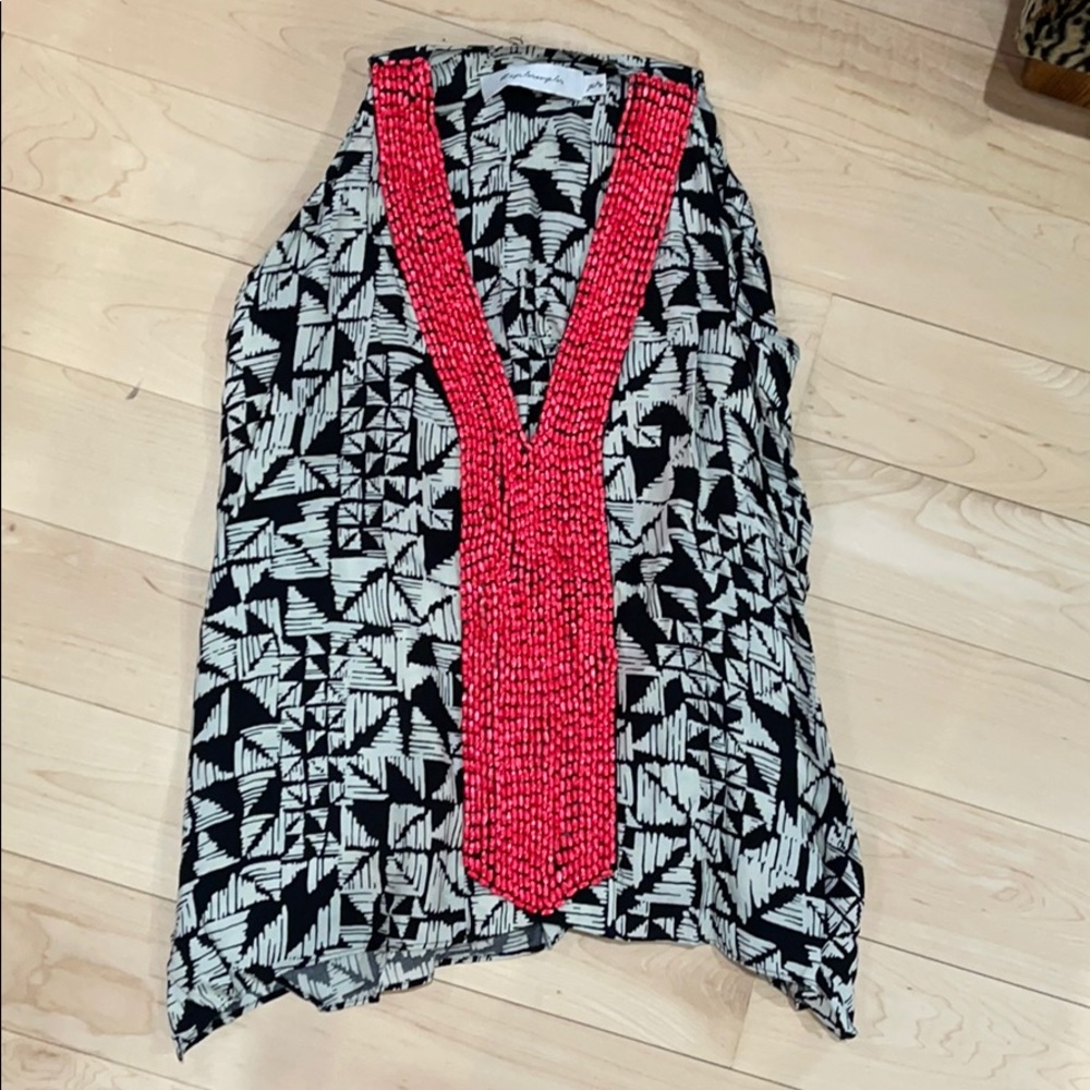 T-Bags Los Angeles Beaded Tank Top